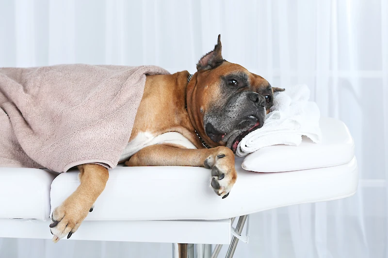 Koiria hemmotellaan tapahtumassa. (Kuvituskuva: Adobe Stock)
