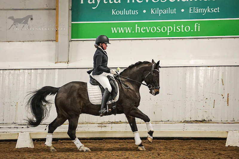 Maria Suhonen ja Viljam sijoittuivat kolmanneksi Ypäjällä Winter Cup 2. osakilpailussa. (Kuva: Ansku Ankelo)
