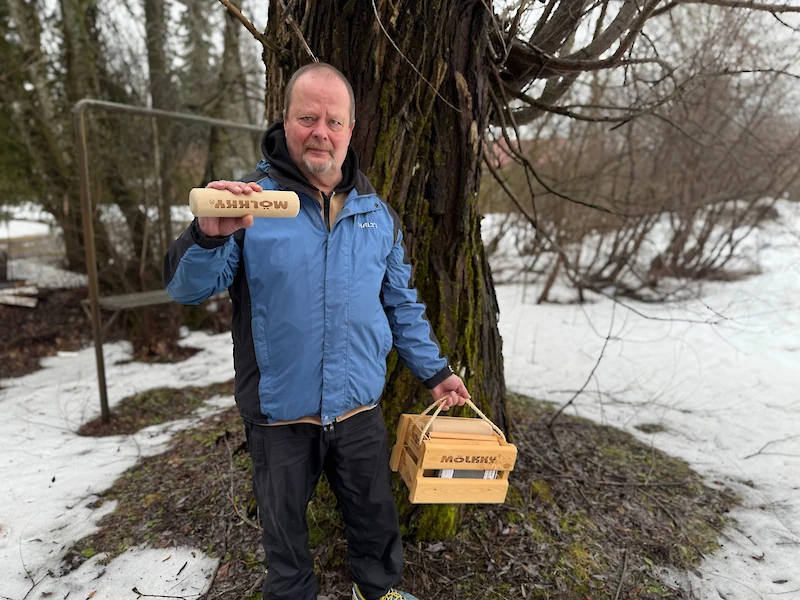 Hannu Laaksonen on heittänyt mölkkyä jo noin 20 vuotta.