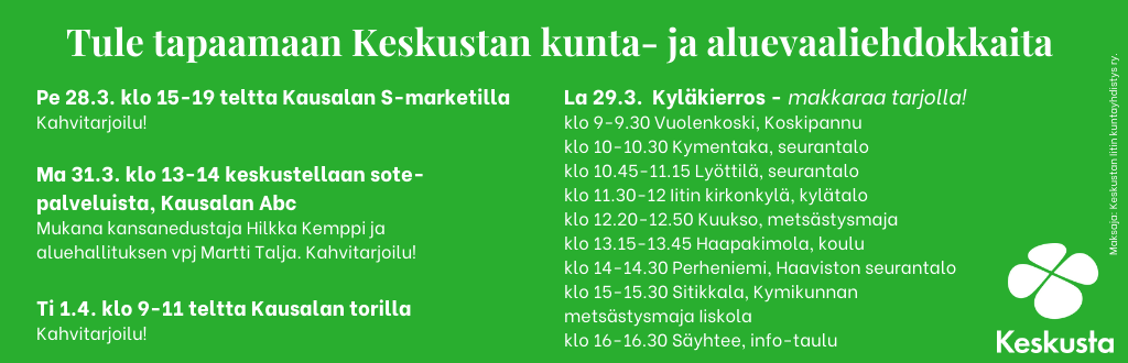 keskusta vaalitapahtuma 2025