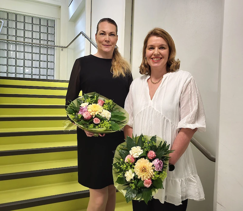 Minna Lampinen ja Sari Niinistö. (Kuva: Stiina Ikonen)