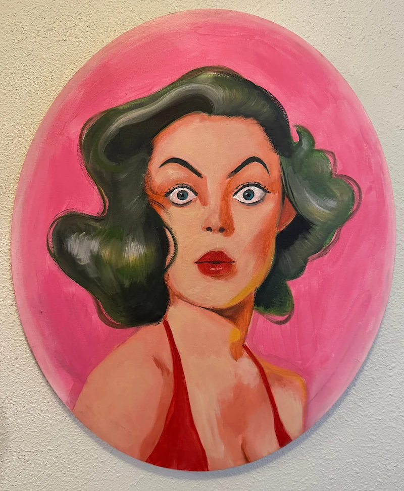 Iittiläisen Alma Tähden akryylimaalaus ”Bööna” oli esillä Iitin kirjastossa ja päätyi sitä kautta allekirjoittaneen kokoelmiin.