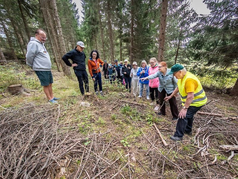 Tässä ihmetellään jänönsalaattia. (Kuvat: Juha Tanhua)