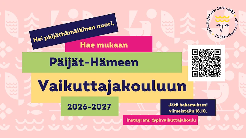 Päijät-Hämeen Vaikuttajakoulu kokoaa yhteen yhteiskunnallisista aiheista kiinnostuneita nuoria eri puolilta Päijät-Hämettä.