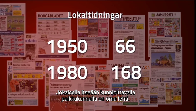 Yle Areenassa on mainio Arkistosta revittyä -niminen sarja, jonka yhdessä jaksossa käsitellään sanomalehden historiaa Suomessa. Huoli sanomalehtien pärjäämisestä heräsi jo radion ja varsinkin television yleistymisen myötä. Lehtikuolemista alettiin puhua 1990-luvun alun laman aikana, jolloin esimerkiksi Uusi Suomi lakkautettiin. Iitinseutukin on päässyt jakson paikallislehtiä koskevaan osioon. (Kuvakaappaus Yle Areenasta.)