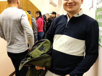 Ilari Itkonen tuli Helsingistä asti katsomaan peliä.
