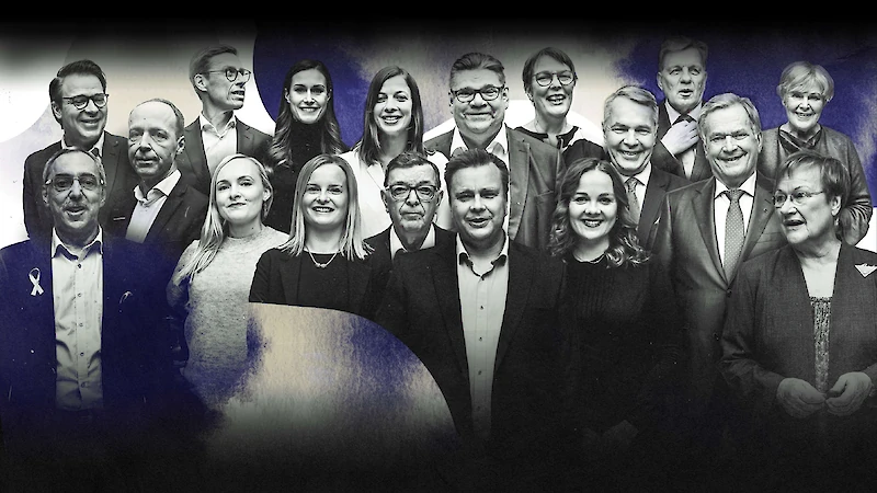 Politiikka-Suomi on ehkä viihdyttävin ja syväluotaavin puoluepolitiikasta tehty ohjelma Suomen televisiohistoriassa. (Kuva: Yle.)