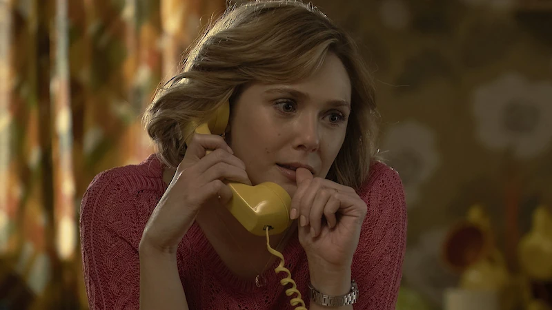 Elizabeth Olsen näyttelee kotiäiti Candy Montgomeryä. (Kuva: HBO.)