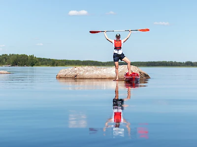 Kolmeen viikkoon mahtui monenlaista säätä. Välillä oli peilityyntä. (Kuva: Kaisa Malin.)